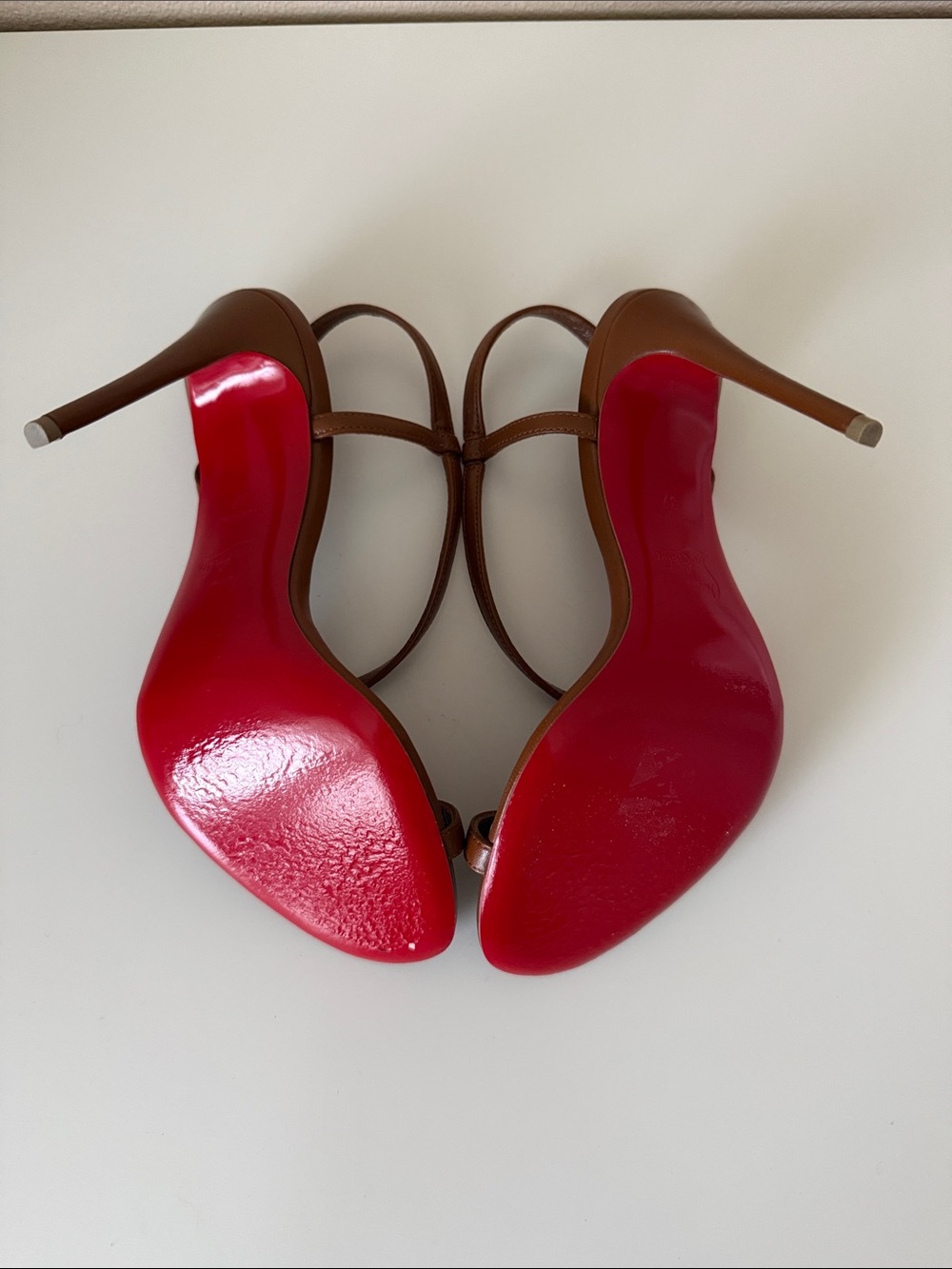 Christian Louboutin Cognac Rosalie Sandals 37 - Picture 5 of 6